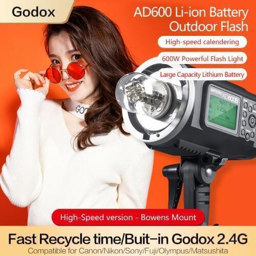 Godox AD600 AD600B TTL All-in-One Flash Lithium battery with Bowen or Godox Mount For Nikon / Cannon / Sony camera photography