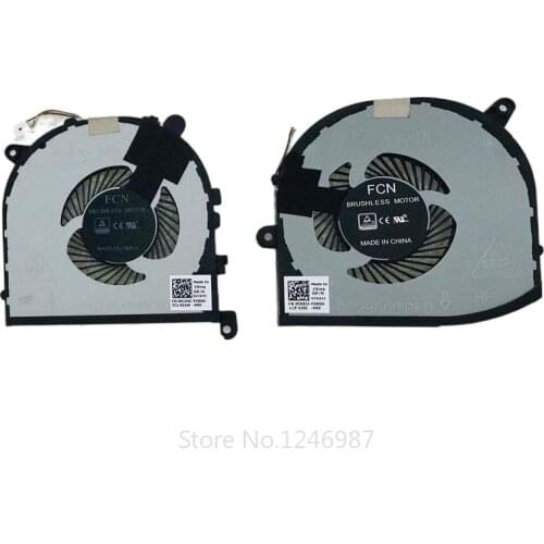 New Laptop CPU GPU Cooler Fan for Dell Precision 5530 M5530 XPS 15 9570 0MV340 XPS15 7590 008YY9 0TK9J1 08YY9 TK9J1 Cooling Pads