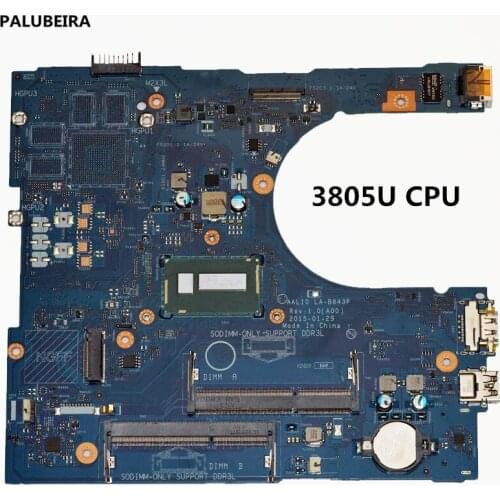 PALUBEIRA Laptop motherboard For DELL Inspiron 5458 5558 5758 Mainboard CN-0VMD45 0VMD45 CN-0HD0R2 0HD0R2 AAL10 LA-B843P WITH 38