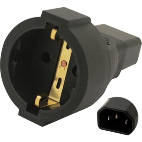 IEC320 C14 TO EU, Adaptador De Tomada de Poder IEC 320 C14 a UE Europeu,DA UE AC plug power converter UPS PDU Cabo