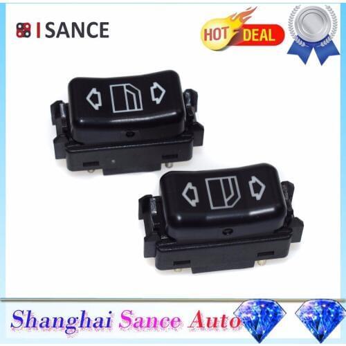 ISANCE Rear Left & Right Power Window Control Switch 124 820 4810 & 124 820 4710 For Mercedes-Benz W124 300D 300CE 300TE 260E