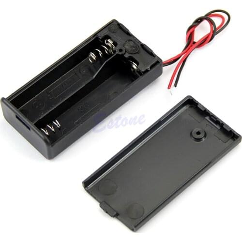 OOTDTY Plastic Hard Storage Holder Case Box For 2 3 4 X AA Battery With Wire Leads