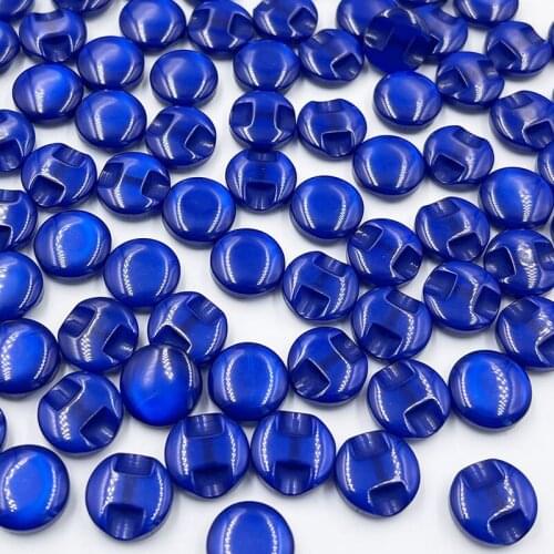 50/100 pcs 12 mm Navy Cats Eye button craft/sewing/baby lot mix PT82