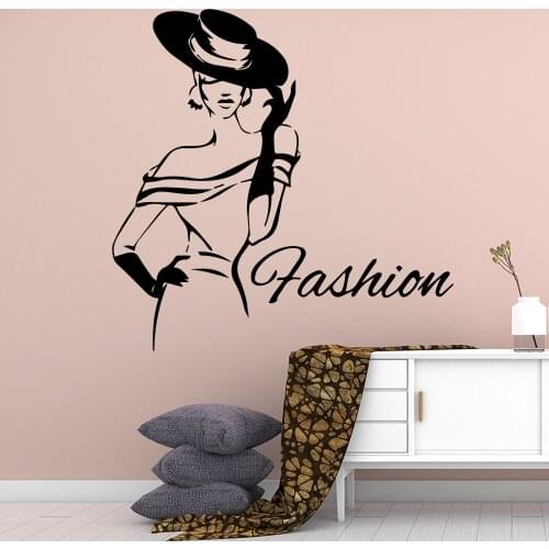Romantic Fashion laddy Home Decor Vinyl Wall Stickers Decor Living Room Bedroom Removable Diy Pvc Home Decoration Accessories