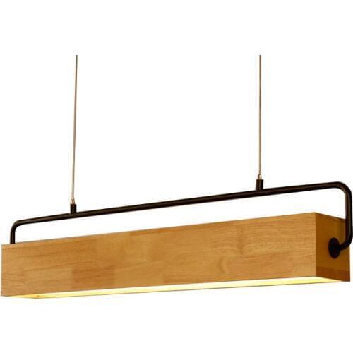 Nordic modern Solid wood pendant light Rectangular pendants light Living room pendant lights D72/D90CM 30W 36W Iron art AC220V