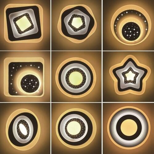 Modern simple personality creative TV background wall childrens room hall circular acrylic small bedroom bedside wall lamp