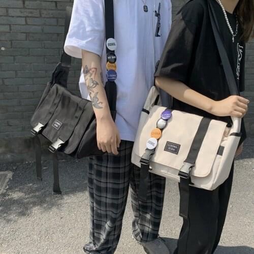 Messenger bag mens fashion brand Japanese tooling bag canvas student postman bag sports backpack street shoulder bag women