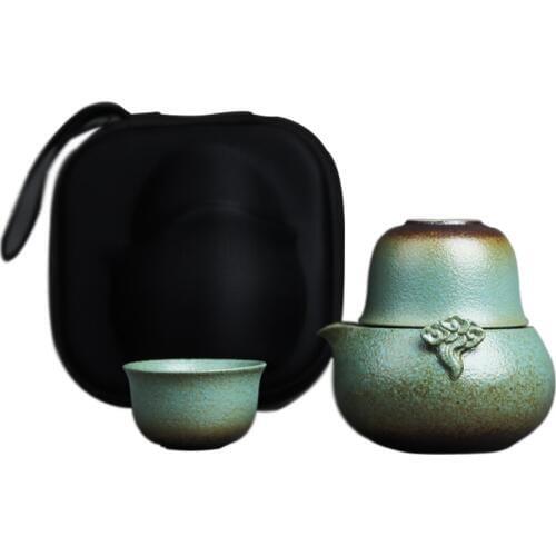 TANGPIN japanese ceramic teapot gaiwan teacups handmade portable travel tea set with bag