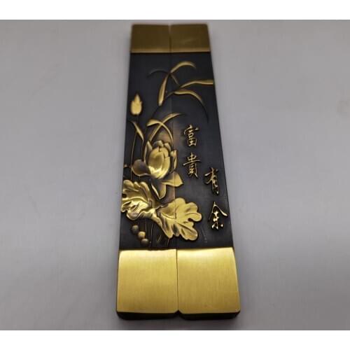 China painting calligraphy auxiliary tool make paper smooth metal crafts Paperweight-riches and honour-Paper weight home decor