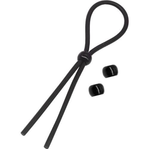 1PCS 18CM Silicone Cock Ring Multi-Functional Penis Ring Enhancing Adult Toys for Men Lock Ring With 3 beads