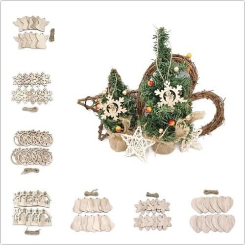 10pcs Natural Wood Slices DIY Wooden Unfinished Wood Circles for Home Decorations, Christmas Hanging Decorations