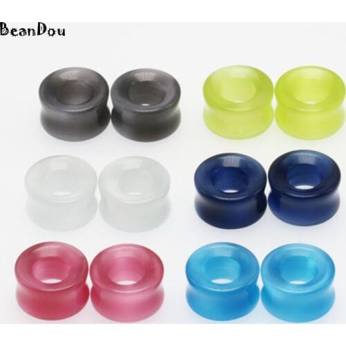 2pcs Fashion Organic Stone Ear Expanders Stretching Plug Earrings Flesh Tunnels Tragus 8-10mm Body Piercing Jewelry Men Women