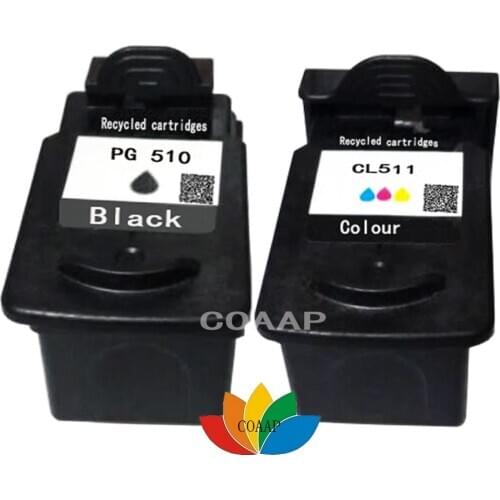 2 Compatible Ink Cartridge for PG 510 CL 511 for Canon MP270 MP280 MP480 MP490 MX350 MP240 iP2700 printer inkjet