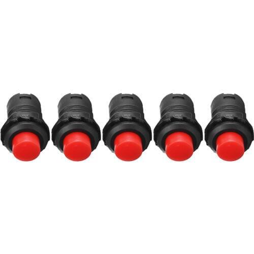 5pcs 12mm Push Button Horn Switch High Quality Car Dash On-Off Momentary Push Button Doorbell Switch