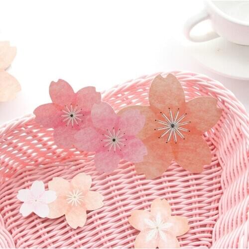 5pcs/lot Romantic Cherry Blossoms Series Scrapbooking Stickers DIY Diary Stick Label Gift for kids