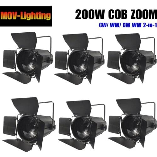 6pcs/lot COB 200W/300W Theater Spotlight with Zoom DMX Stage Light
