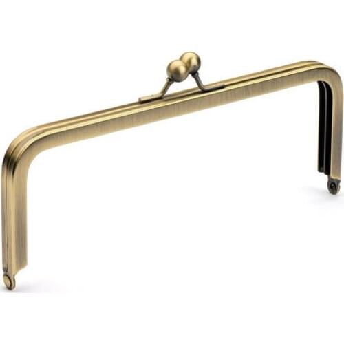 8 inch Antique Brass Purse Frame with Standard Ball Clasp 10pc