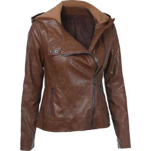 Ang fou Womens Fashion Leather Jackets