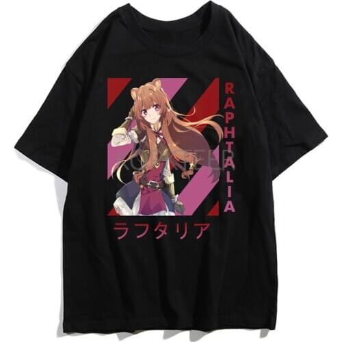 Anime T-shirt Tate No Yuusha No Nariagari Raphtalia Filo Naofumi Iwatani Print Harajuku Streetwear casual Kawaii Unisex Tops Tee