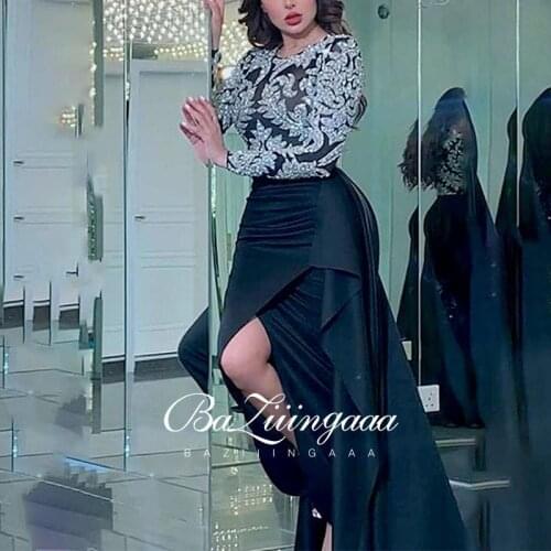 BAZIIINGAAA Luxury Ball Gown Long Woman Gown 2021 Sequins Evening Dresses Parties Robe de bal Plus Size Prom Party Gowns