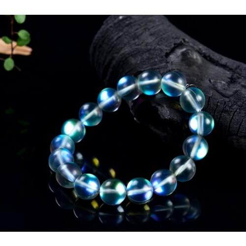 BOEYCJR Aurora Glitter stone Universe Beads Bangles & Bracelets Fashion Jewelry Galaxy Energy Bracelet For Women or Men 2020