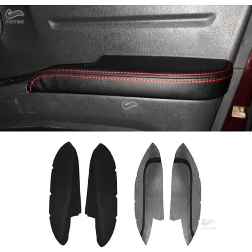 For Honda Ridgeline 2009 2010 2011 2012 2013 2014 Microfiber Leather Car Interior 2pcs Front Door Armrest Panel Cover Trim
