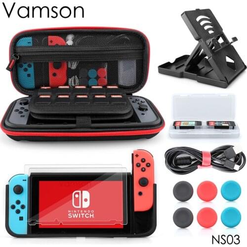 Vamson Travel Protective Carrying Case Storage Bag Screen Protector Cover for Switch Suitcase Nintendo Switch Accessories NS03