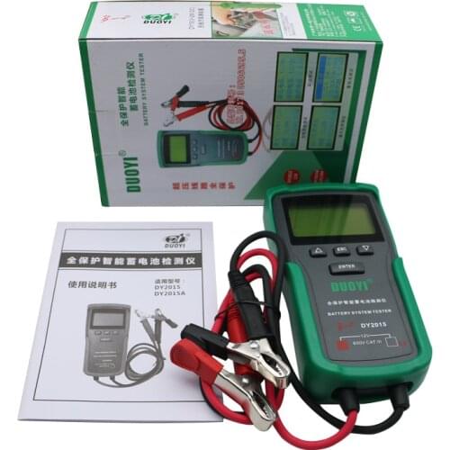 Duoyi DY2015 car battery tester battery capacity life internal resistance start charging 12V tester