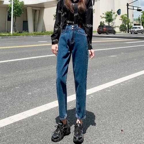 High Waist Harem Mom Jeans Plus Size Loose Casual Denim Pantalones Vaqueros Mujer Cotton Autumn Winter Women Jeans Pants