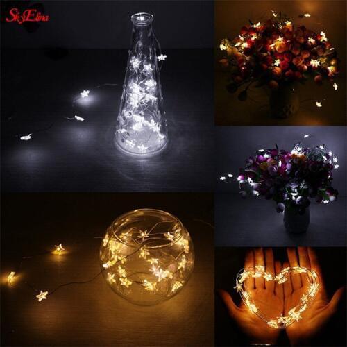 1.5M/10LED Star String Lights Garlands LED String Christmas Net Lights Fairy Party Garden Wedding Decoration Curtain Lights 5z