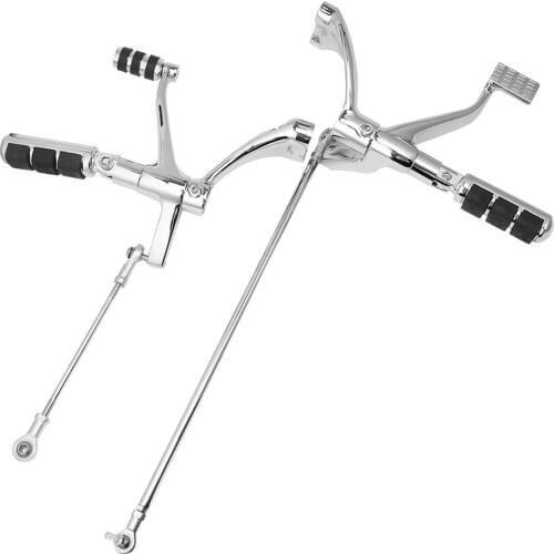 Chrome Motorcycle Forward Control Peg Levers Linkages Kits For Harley Sportster Iron XL 883 1200 Nightster XL883C 2004-2013