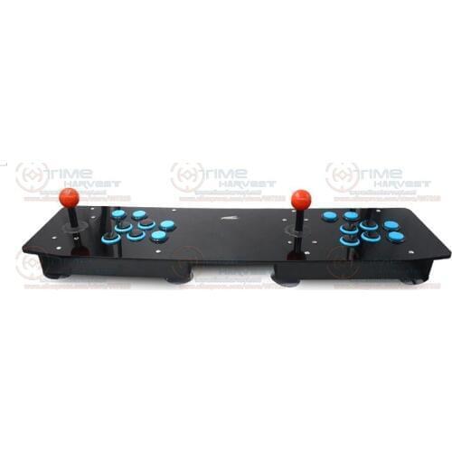 Zero Delay Arcade USB Joystick Acrylic 2 player Fighting Game Console with normal 8 ways Joystick Locking Buttons for PC MAME