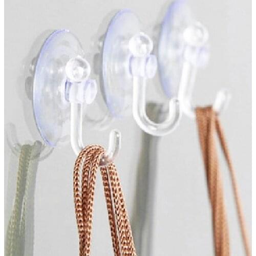 5 pcs/lot Suction Cup Sucker Hooks Hanger for Clothes on Door Wall Window Metal Hanging Hook in Kitchen Bathroom Glass Tile