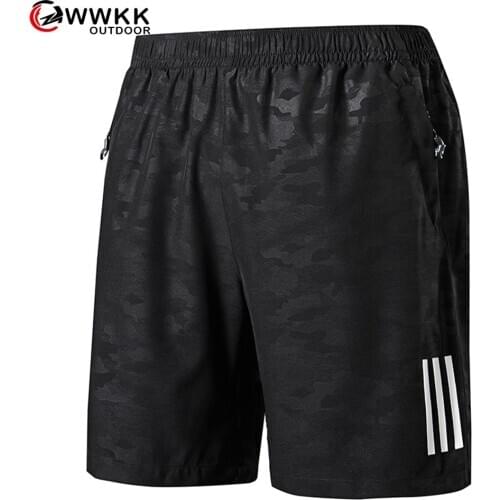 Male Summer Shorts Short Wicking Sports Outdoor Elasticated Elastic Waistband Side Stripe Print Zip PocketPastelCamouflage