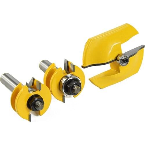 3pcs/set diameter 1/2" shank milling cutter woodworking drill bit tool cutting carbide router kit woodworker accessories