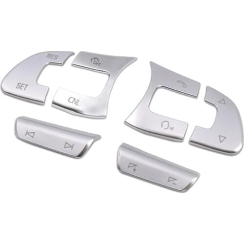 6Pcs Car Steering Wheel Button Knob Trim Cover Sticker for Passat B7 B8 JETTA Tiguan GOLF MK7 Automotive Interior Trim