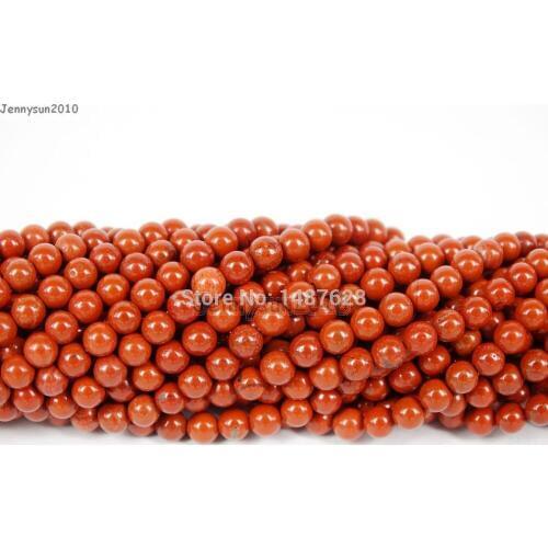 Natural Red Jas-per Gems Stones 2mm Smooth Round Spacer Loose Beads 15'' Strand for Jewelry Making Crafts 5 Strands/Pack