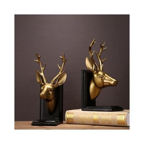 NORDIC HOME SOFT DECORATION LIVING ROOM RESIN HANDICRAFT FURNISHING OFFICE DEER BOOK BY BOOK STAND DECORATION