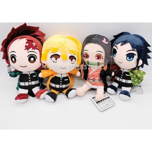 New 10Pcs Kimetsu no Yaiba Nezuko Tanjirou Tomioka Giyuu Zenitsu 8" 20CM-W Plush Doll