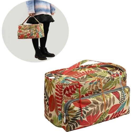 New Retro Yarn Storage Bag Wool Knitting Organizer Storage Case For Crocheting Hook Sewing Accessories Bag For Women