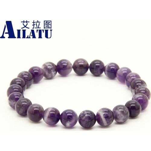 Transfer Luck 8mm Amethyst, Aqua Terra, Bronzite, Blue Veins, Rutilated Stone Energy Rutilated Stone Bracelet Yoga Jewelry