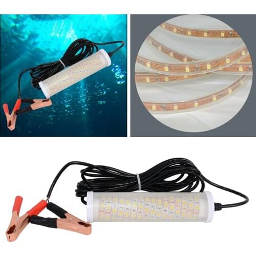 Fishing Light Submersible Finder Lamp 5M Cord LED Light Baits Finder Lamp Underwater Crappie Lures for Small Fishing Nets