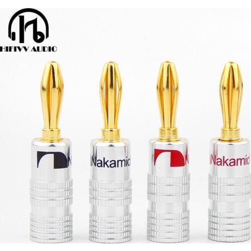 Hifi Speaker plug of amplifier audio Banana Connector high quality Copper Terminal speaker Connector