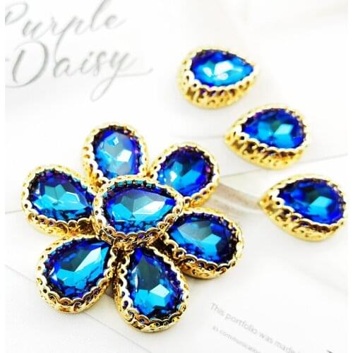 Fabric Sewing Buttons Clothing Beads Nest Claw Bermuda Blue needlework Embroidery DIY Garment beads Handicraft Accessories