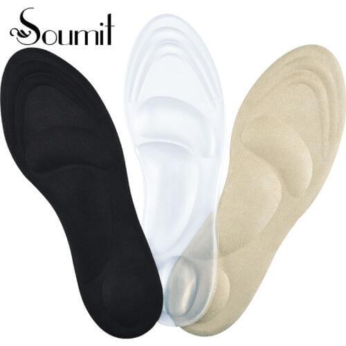 Soumit Silicone Gel Sport Shoes Orthopedic Insoles Arch Support Massage for Women Pads Cushion Damping Pain Relief Plantillas
