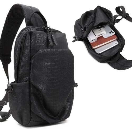 New Fashion Men Chest Bag USB Charging 9.7" iPad Crossbody Bag Male Waterproof Messenger Bags for Boys High Quality Sling Bags