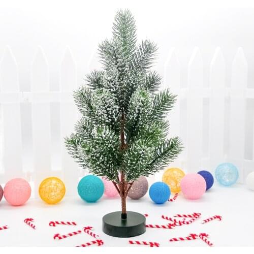 30CM Shiny Mini Artificial Christmas Tree Desktop Immortal Decoration New Year Family Decoration Birthday Gift Valentines Day