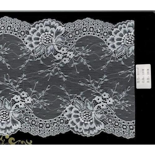 18cm high quality nylon spandex elastic lace trim,YX-6511