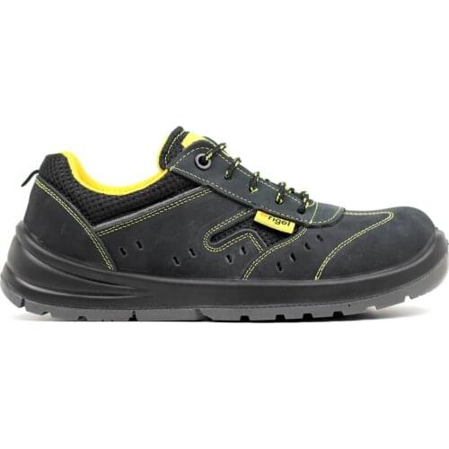 Rigel SBP Composite Toed Protection Genuine Nubuck Leather Gray Safety Work Shoes For Electricians