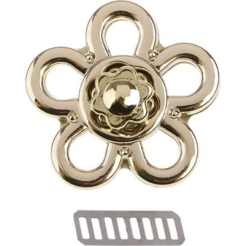 Flower Shape Clasp Turn Lock Twist Locks Metal Hardware For DIY Handbag Shoulder Crossbody Bag Purse